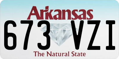 AR license plate 673VZI