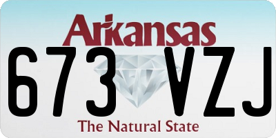 AR license plate 673VZJ