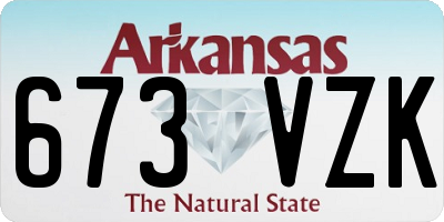 AR license plate 673VZK