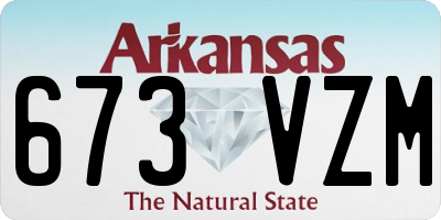 AR license plate 673VZM