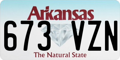 AR license plate 673VZN