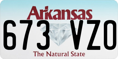 AR license plate 673VZO