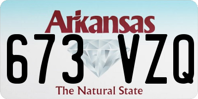 AR license plate 673VZQ