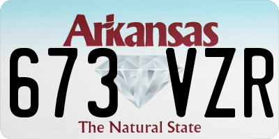 AR license plate 673VZR