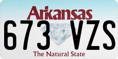 AR license plate 673VZS