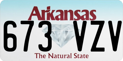 AR license plate 673VZV