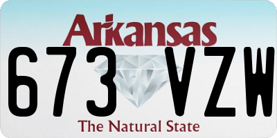 AR license plate 673VZW