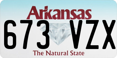 AR license plate 673VZX