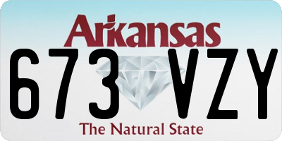AR license plate 673VZY