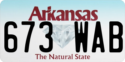 AR license plate 673WAB