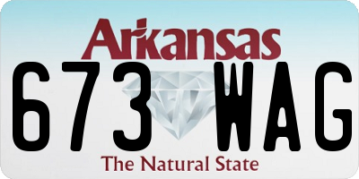AR license plate 673WAG