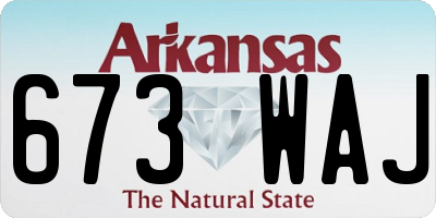 AR license plate 673WAJ