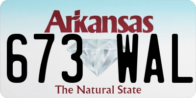 AR license plate 673WAL