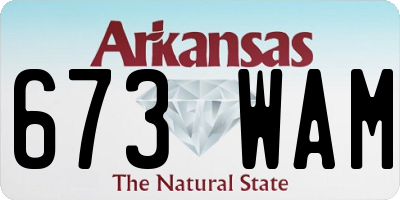 AR license plate 673WAM
