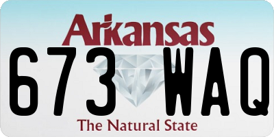 AR license plate 673WAQ