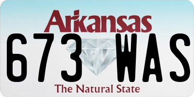 AR license plate 673WAS