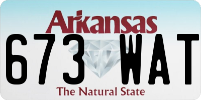 AR license plate 673WAT