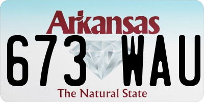 AR license plate 673WAU