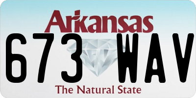 AR license plate 673WAV