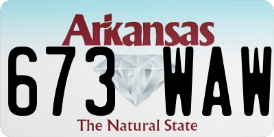 AR license plate 673WAW