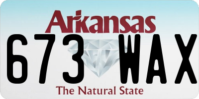 AR license plate 673WAX