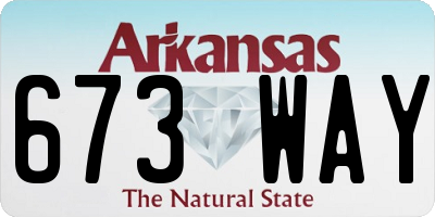 AR license plate 673WAY