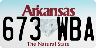 AR license plate 673WBA