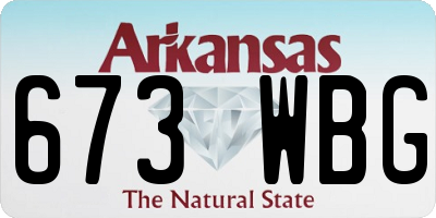 AR license plate 673WBG