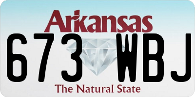 AR license plate 673WBJ