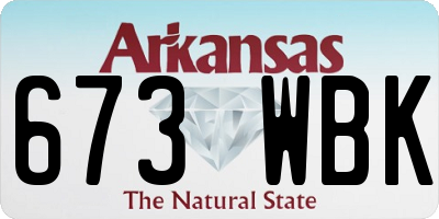 AR license plate 673WBK