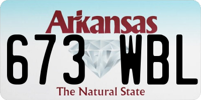 AR license plate 673WBL