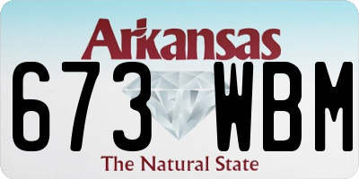 AR license plate 673WBM