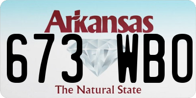 AR license plate 673WBO