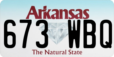 AR license plate 673WBQ