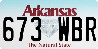 AR license plate 673WBR