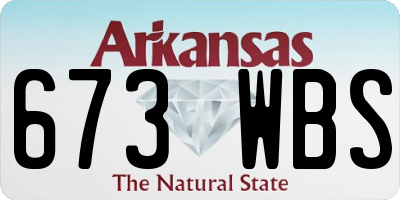 AR license plate 673WBS