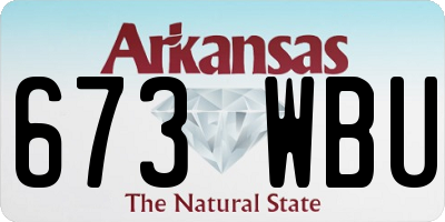 AR license plate 673WBU