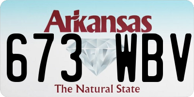 AR license plate 673WBV