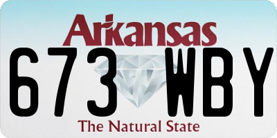 AR license plate 673WBY