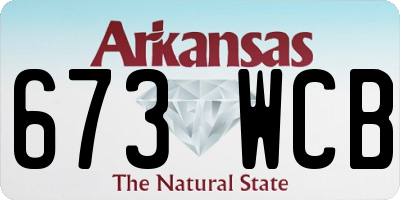 AR license plate 673WCB