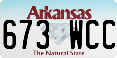 AR license plate 673WCC