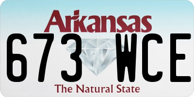 AR license plate 673WCE