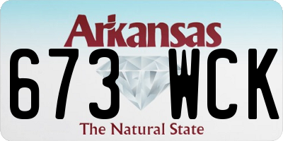 AR license plate 673WCK
