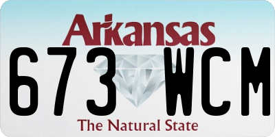 AR license plate 673WCM