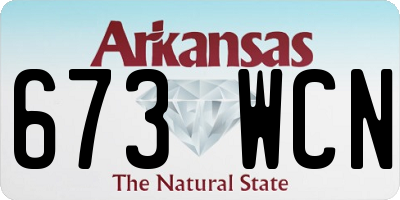 AR license plate 673WCN