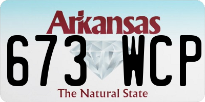 AR license plate 673WCP