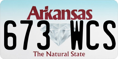 AR license plate 673WCS