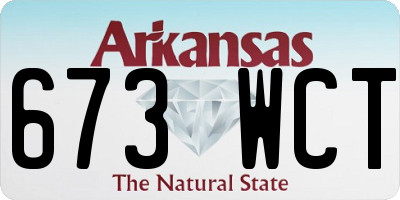 AR license plate 673WCT