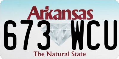 AR license plate 673WCU