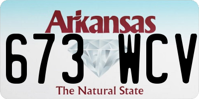 AR license plate 673WCV